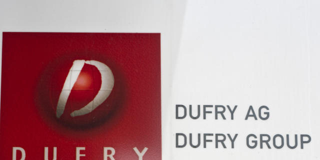Logo von Dufry am Sitz in Basel