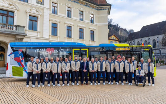 Die FL-Delegation f&uuml;r Olympia und die Paralympics in Mailand und Cortina.