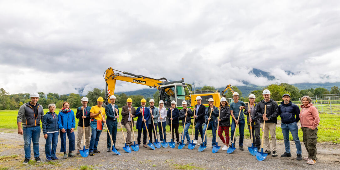 Spatenstich Kletterhalle Rhiblock in Vaduz