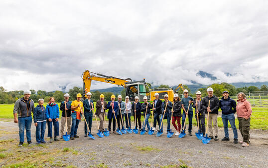 Spatenstich Kletterhalle Rhiblock in Vaduz