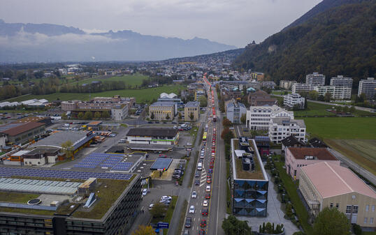 Stau in Vaduz