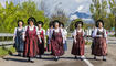 Feierlichkeiten zum Jubiläum bei der alten Rheinbrücke Vaduz–Sevelen