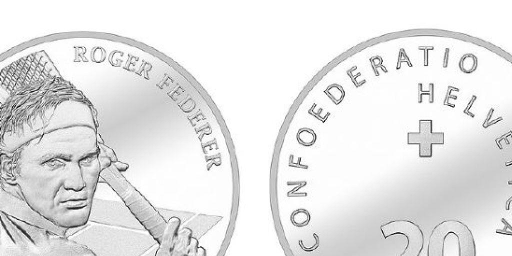 Die Vorder- und Rückseite der 20-Franken-Silbermünze von Swissmint zu Ehren von Roger Federer. Im Mai 2020 folgt eine Roger-Federer-50-Franken-Goldmünze mit einem anderen Sujet.