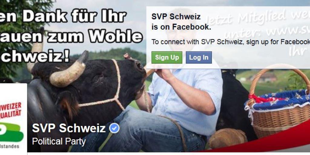 Partei-Präsident Toni Brunner dankt der Facebook-Community auf der SVP-Facebook-Site für den Wahlsieg vom Sonntag (Ausschnitt aus der SVP-Facebook-Site vom 19. Oktober). Partei-Präsident Toni Brunner dankt der Facebook-Community auf der SVP-Facebook-Site für den Wahlsieg vom Sonntag (Ausschnitt aus der SVP-Facebook-Site vom 19. Oktober).
