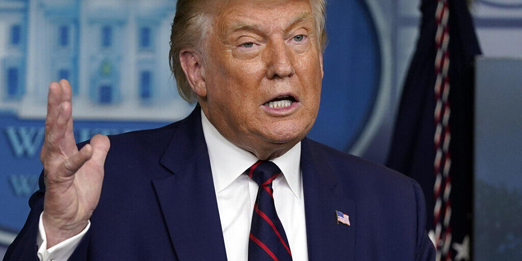 Donald Trump spricht auf einer Pressekonferenz im Weißen Haus. Foto: Evan Vucci/AP/dpa Donald Trump spricht auf einer Pressekonferenz im Weißen Haus. Foto: Evan Vucci/AP/dpa