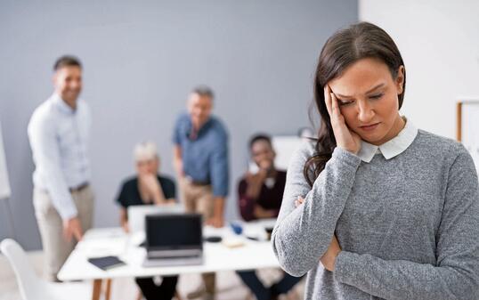 Portrait Of A Unhappy Businesswoman