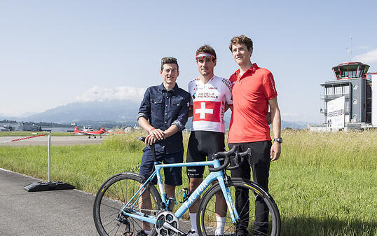 Die drei Schweizer Hoffnungsträger an der Tour de Suisse: Mathias Frank, Silvan Dillier und Stefan Kueng (von links)