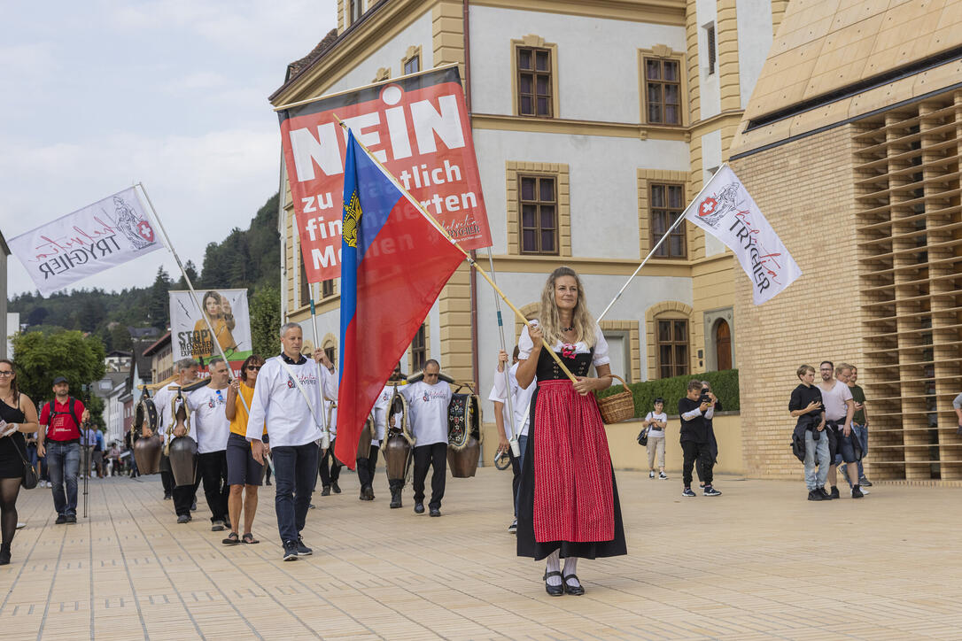 Corona Demo in Vaduz