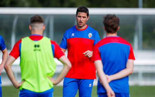 Liechtenstein Ruggell Fussball Nati Training