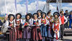 Feierlichkeiten zum Jubiläum bei der alten Rheinbrücke Vaduz–Sevelen