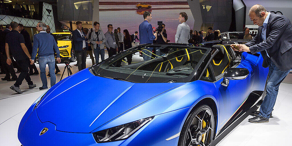 Ein Lamborghini-Modell des Typs Huracan am Automobilsalon in Genf 2018. (Archivbild) Ein Lamborghini-Modell des Typs Huracan am Automobilsalon in Genf 2018. (Archivbild)