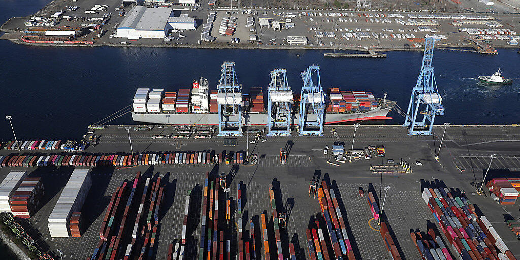 Container-Hafen in Tacoma im US-Bundesstaat Washington. (Archivbild)