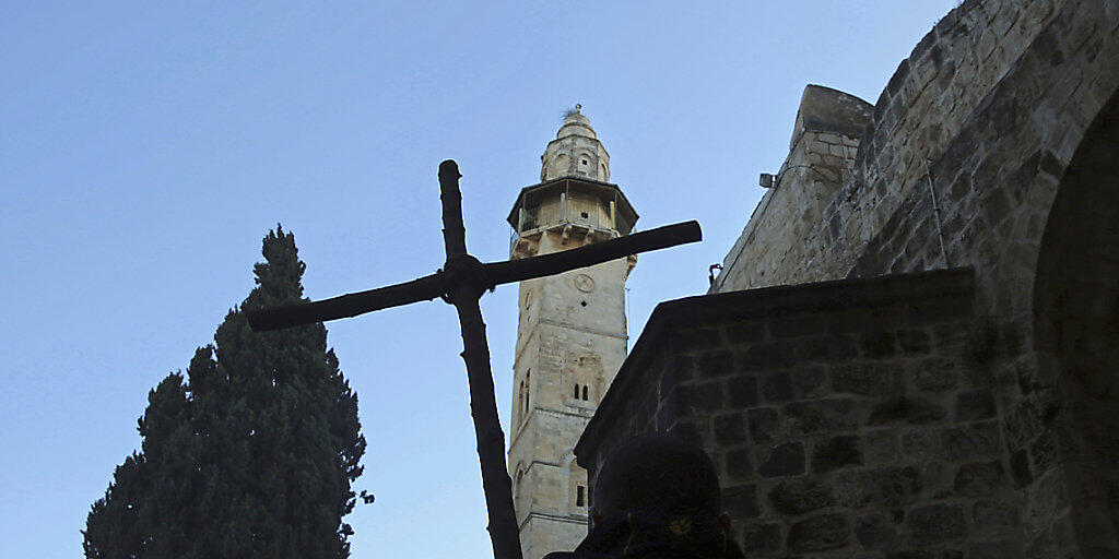 Die Grabeskirche in Jerusalem (Aufnahme von heute Dienstag, 27. Februar 2018).