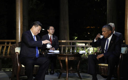 Chinas Präsident Xi Jinping und US-Präsident Barack Obama beim gemeinsamen Tee. So idyllisch ging es vor dem G20-Gipfel nicht immer zu und her.