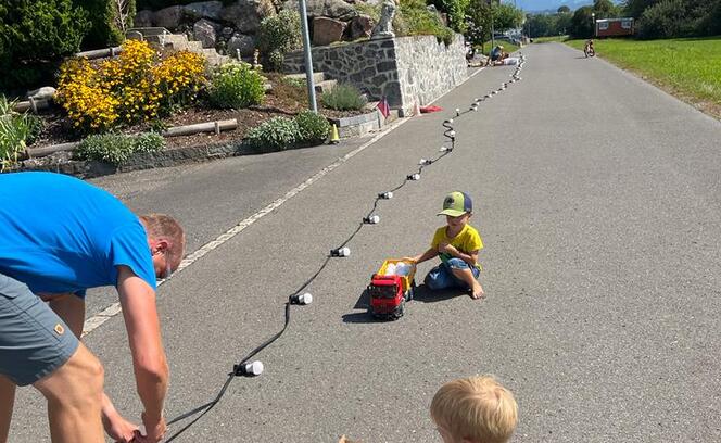 Lichterkette in Vorbereitung