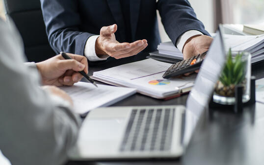 Teamwork brainstorming Creative idea Business project. Business People&nbsp;meeting taking notes while discussing to share idea