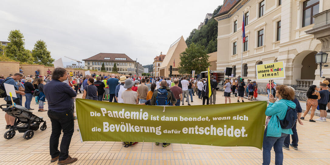 Corona Demo in Vaduz