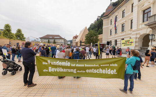 Corona Demo in Vaduz