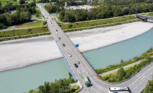 Rheinbrücke Vaduz mit neuer Verkehrsführung