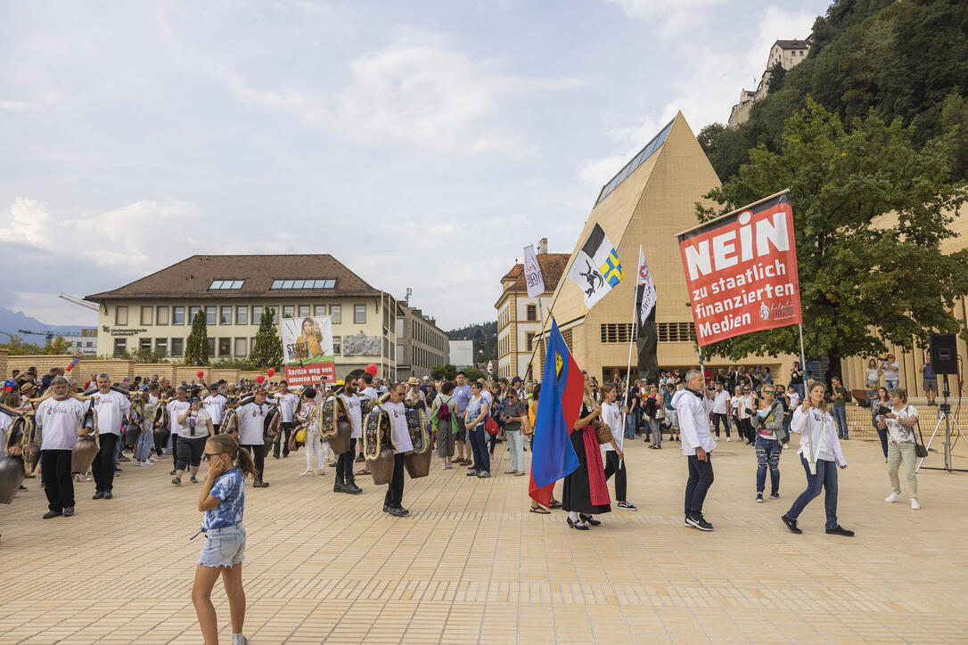 Corona Demo in Vaduz