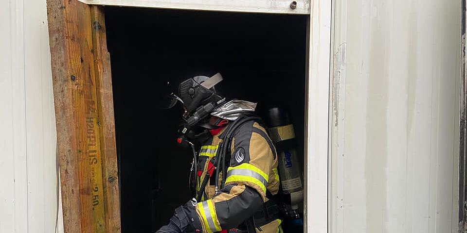 Feuerwehr Vaduz Baubarracke
