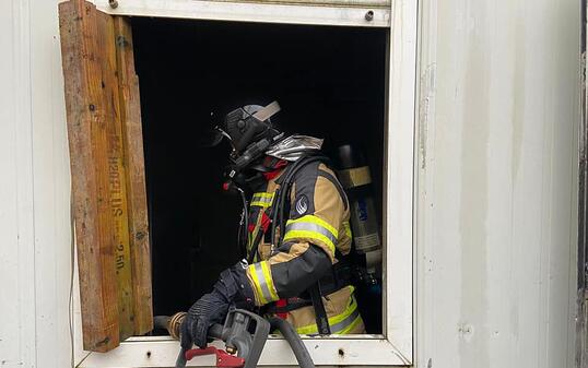 Feuerwehr Vaduz Baubarracke