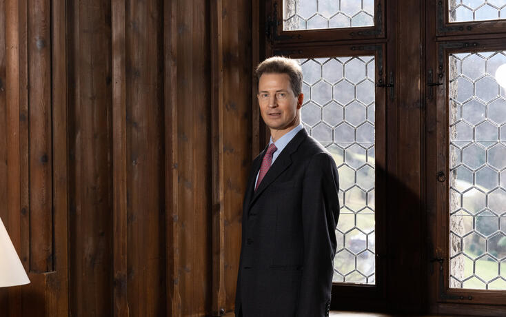 Neujahrsinterview mit Erbprinz Alois, auf Schloss Vaduz,