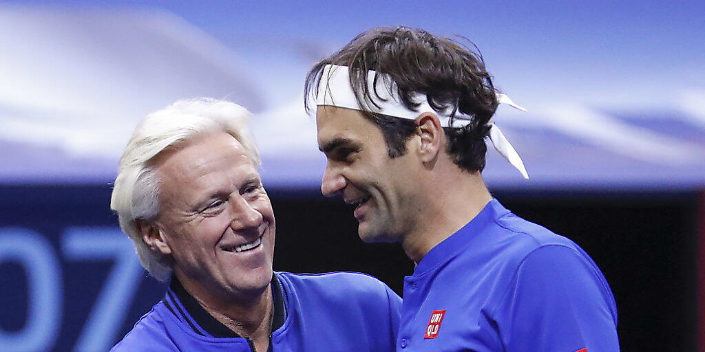 Björn Borg und Roger Federer weilen am 8. Februar in Genf, um mit den Tennis-Fans den Countdown zum Laver Cup zu starten