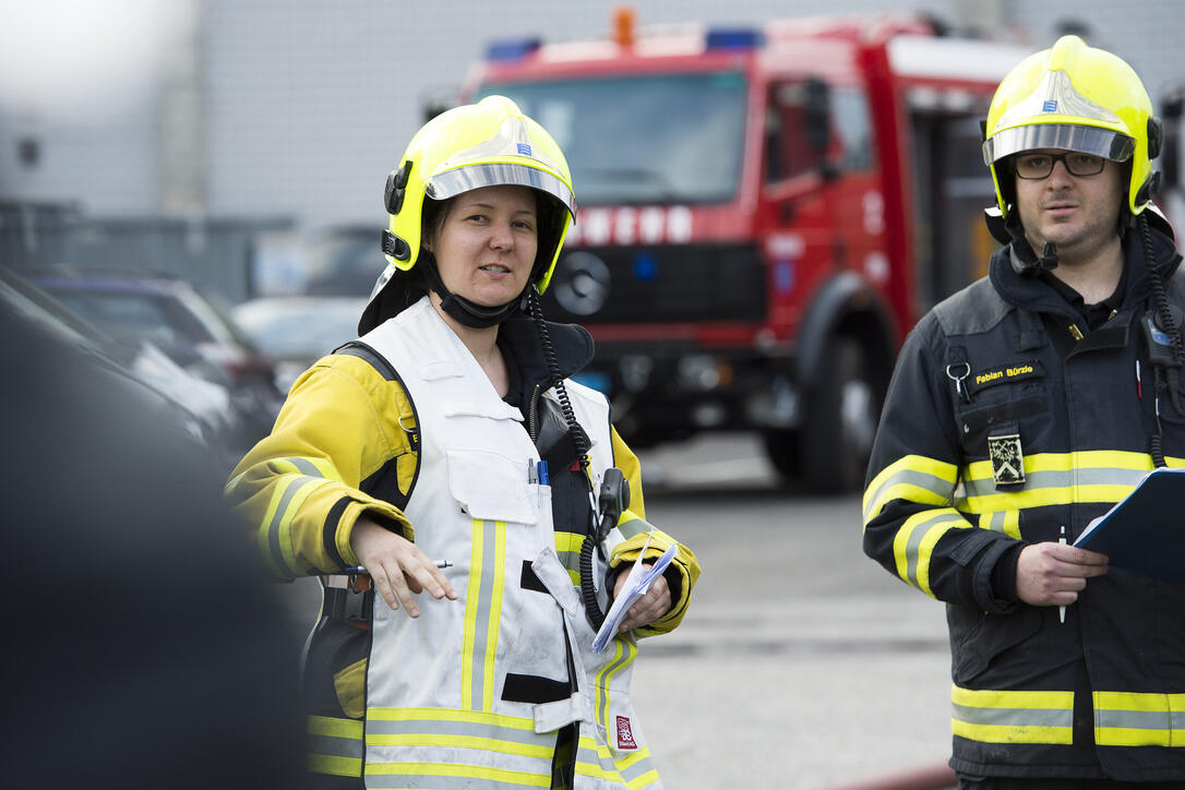 Übung der Feuerwehr Triesen