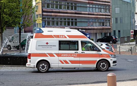 Rettungswagen in Vaduz