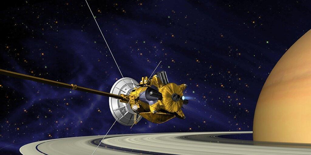 Illustration der Nasa-Sonde Cassini beim Saturn. (Archivbild)
