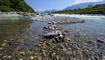 Trockener Alpenrhein
