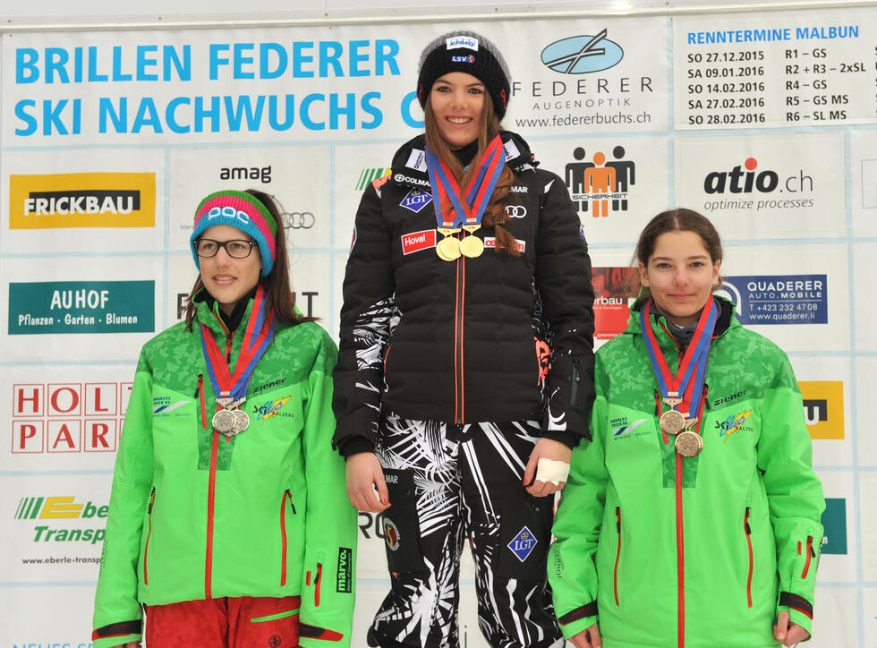 Junioren-LM und Brillen-Federer-Cup Malbun - Siegerehrung