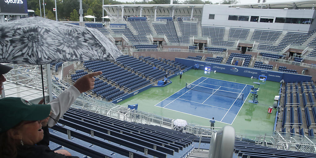 Der Regen machte den Organisatoren am US Open in Flushing Meadows einen Strich durch die Rechnung