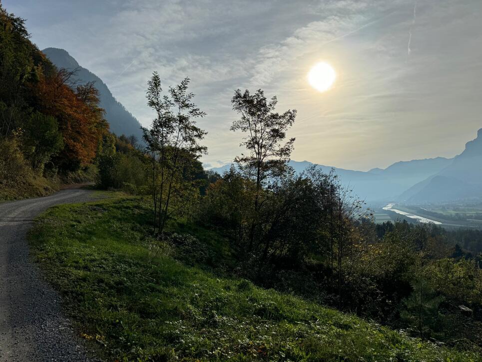 Aussicht mit Blick auf die Sonne