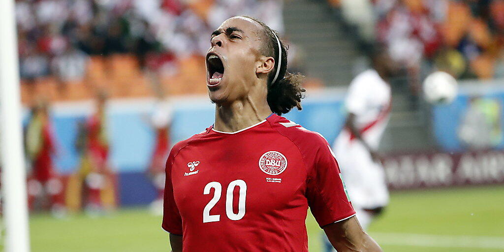 Mit seinem Tor bescherte er Dänemark gegen Peru einen glückhaften 1:0-Sieg: Yussuf Poulsen