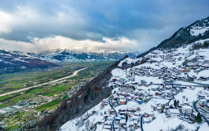 Schnee in Triesenberg