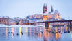 Meißen an der Elbe im Winter