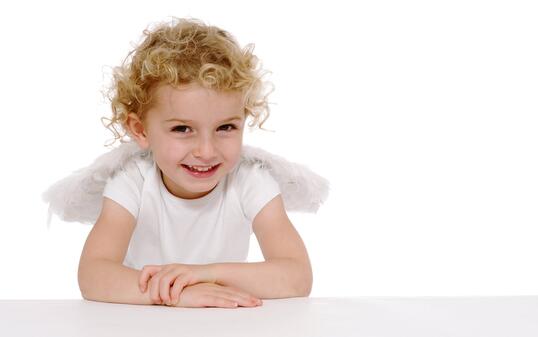 Smiling cherub angel