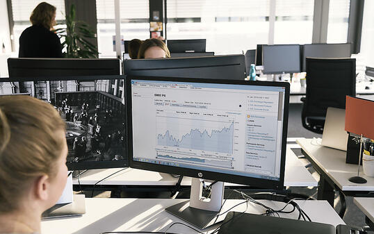 Hier will sich das Familienunternehmen Klingelnberg kotieren lassen: Blick in die B&uuml;ros der SIX Swiss Exchange in Z&uuml;rich.