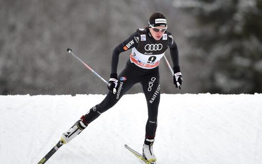 Die Schweizer Teamleaderin Nathalie von Siebenthal lief einen Skating-Part (Archivaufnahme)