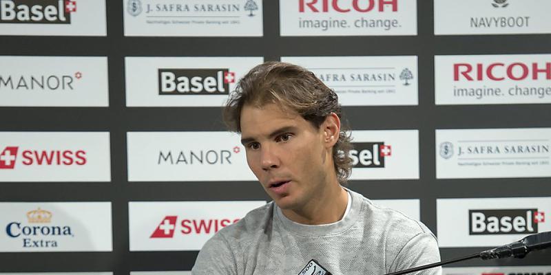 Rafael Nadal gibt in der St. Jakobshalle Auskunft