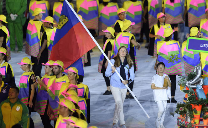 FAHNENTRAEGERIN, EROEFFNUNGSFEIER, EROEFFNUNGSZEREMONIE, CEREMONIE D'OUVERTURE, OLYMPISCHE SOMMERSPIELE, RIO 2016, RIO2016, OLY, JEUX OLYMPIQUES D'ETE,