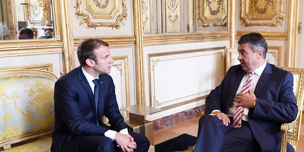 Präsident Macron (l.) hat in Gabriel einen Unterstützer seiner Reformpläne gefunden: Der deutsche Aussenminister stellte sich demonstrativ hinter die französischen Vorstellungen für eine Änderung der sogenannten Entsenderichtlinie.