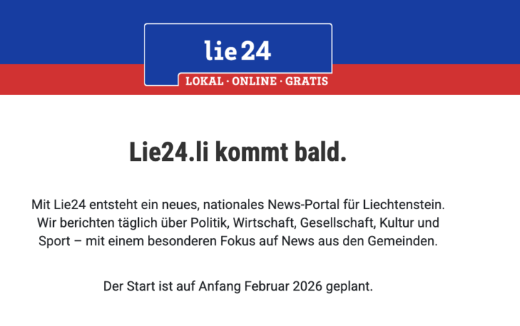 Ein aktueller Screenshot auf die Website "Lie24.li"