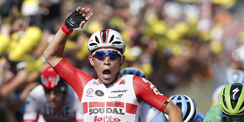 Caleb Ewan bejubelt in Nîmes seinen zweiten Etappensieg im Rahmen der Tour de France
