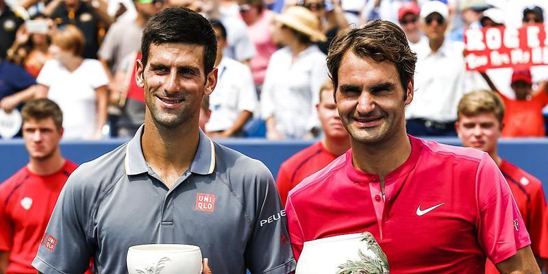 Djokovic und Federer - hier in Cincinnati - stehen sich erneut in einem Final gegenüber