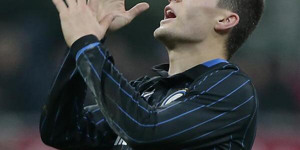 Inters Mateo Kovacic feiert die 1:0-Führung bei Chievo. Inters Mateo Kovacic feiert die 1:0-Führung bei Chievo.