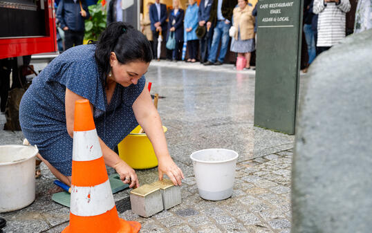 Verlegung Stolpersteine