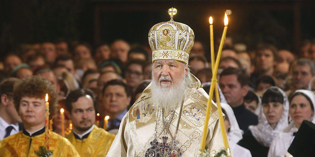 Patriarch Kirill während der orthodoxen Weihnachtsfeier Anfang Januar in Moskau Patriarch Kirill während der orthodoxen Weihnachtsfeier Anfang Januar in Moskau